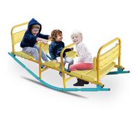 UIHECTA BalançOire à Bascule 2 en 1 en MéTal pour Tout-Petits PoignéEs Ergonomiques. Jouet D'IntéRieur Et D'ExtéRieur, IdéAl pour Les Enfants De 3 à 8 Ans. BalançOire pour 1 à 3 Personnes