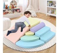 UIHECTA Blocs d'escalade en Mousse pour Tout-Petits: Gymnase d'escalade Coloré en Similicuir pour BéBé, Jeu D'IntéRieur en Mousse,C