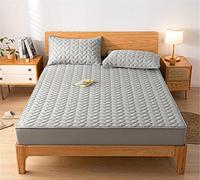 UIHECTA Couleur Unie ProtèGe Matelas, Draps Housses Poche Profonde, Drap Housse Matelassé éPais, Doux Et Douillet Couvre Lit, Automne Hiver, pour Chambre D'HôTel D'Appartements,A,90×200cm