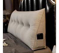 UIHECTA Coussin De Coin Triangulaire, Matelas Ergonomique Queen pour Enfants Et Adultes, Appui-TêTe De Dossier, Coussin De Lecture,Gris,60×50×20cm