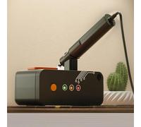 UIHECTA Couteau de Découpe Ultrasonique, Couteau de Sculpture et Découpe Électrique à Ultrasons, 3 Niveaux de Puissance Réglables, Compartiment de Stockage de Lames Intégré,Noir