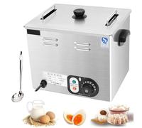 UIHECTA Cuiseur à œUfs PochéS éLectrique, Cuisson Rapide des œUfs 2600 W, CuisinièRe à œUfs PochéS, INOX, avec Thermostat, pour Une Utilisation Domestique,No Timer,with Basket