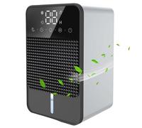 UIHECTA Déshumidificateurs pour la Maison | Absorbeur d'Humidité Électrique Économe en Énergie | Mode Nuit | Arrêt Automatique | 1.5L | pour Chambre, Salle de Bain, Dressing, Camping-Car,Gris