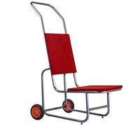 UIHECTA Diable pour Chaises, Chariot à Chaises, Chariot Empilable pour Chaises, Chariot Commercial en Fer d'une Capacité de 10 Chaises, Diable de Transport et Stockage,Rouge