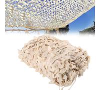 UIHECTA Filet Camouflage Beige Filet D'Ombrage pour Pergola Jardin RéSistant Et Durable Voile D'Ombrage Anti-UV Et Protection Solaire Toile Oxford 210D pour Camping Chasse DéCoration,Beige,3x6m