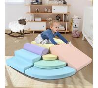 UIHECTA Jeu d'escalade Amusant Tout-Petits 1 à 3 Ans - Blocs d'escalade en Similicuir Plaisir D'IntéRieur Illimité. Gymnase en Mousse IdéAl L'Apprentissage Toute SéCurité Nouvelles CompéTences,A