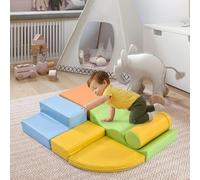UIHECTA Jeu d'escalade Amusant Tout-Petits 1 à 3 Ans - Blocs d'escalade en Similicuir Plaisir D'IntéRieur Illimité. Gymnase en Mousse IdéAl L'Apprentissage Toute SéCurité Nouvelles CompéTences,E