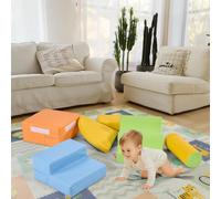 UIHECTA Jeux d'escalade Tout-Petits, Jouets d'escalade D'IntéRieur, Ensemble Blocs d'escalade en Mousse Souple, Gym D'IntéRieur en Mousse Tout-Petits pour Grimper, Ramper et Glisser,B