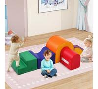 UIHECTA Jeux d'escalade Tout-Petits, Jouets d'escalade D'IntéRieur, Ensemble Blocs d'escalade en Mousse Souple, Gym D'IntéRieur en Mousse Tout-Petits pour Grimper, Ramper et Glisser,A