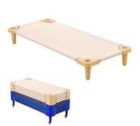 UIHECTA Lits BéBé Empilables pour Classes De Maternelle, Lits BéBé pour CrèChe, PrêTs à Monter, Mobilier De Classe, pour Enfants Et Tout-Petits,Beige,10PCS 138cm