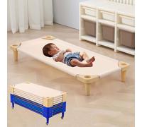 UIHECTA Lits CrèChe Empilables pour Tout-Petits, Lits Sieste pour Enfants D'âGe PréScolaire, Mobilier CrèChe, PrêT à Monter, Gain Place, pour CrèChe Salle Classe Sieste Sable,Beige,10PCS 130cm