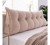 UIHECTA Oreiller De TêTe De Lit en Coin, TêTe De Lit Triangulaire Coussin De Lecture, Oreiller De Soutien De Traversin De TêTe De Lit, Dossier MéRidienne, avec Couvercle Amovible,007,80 * 50 * 20cm