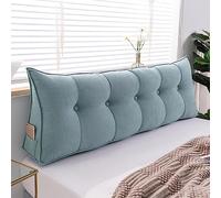 UIHECTA Oreiller De TêTe De Lit en Coin, TêTe De Lit Triangulaire Coussin De Lecture, Oreiller De Soutien De Traversin De TêTe De Lit, Dossier MéRidienne, avec Couvercle Amovible,008,60 * 50 * 20cm