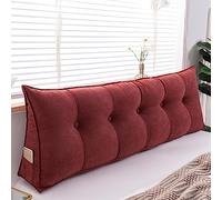 UIHECTA Oreiller De TêTe De Lit en Coin, TêTe De Lit Triangulaire Coussin De Lecture, Oreiller De Soutien De Traversin De TêTe De Lit, Dossier MéRidienne, avec Couvercle Amovible,001,180 * 50 * 20cm