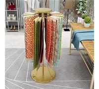 UIHECTA PréSentoir D'éCharpe sur Pied, Porte Foulard en MéTal Autoportant, PréSentoir Rond Pivotant pour Foulards, RéGlable en Hauteur, pour Couverture Ronde, ChâLe, Serviette,d'or,70cm