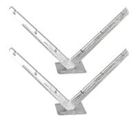 UIHECTA Support en V pour Grillage Barbelé, Support Galvanisé pour Fil Barbelé, Bras d'Extension de Montage Antivol, Support pour Filet de Clôture Jardin à Rouleau Concertina,2pcs