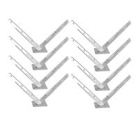 UIHECTA Support pour Fil Barbelé Galvanisé - Support en V Galvanisé à Chaud pour Clôtures à Rouleaux Concertina et Fils Barbelés, Protection Sécurisée pour Jardins et Cages Roulantes,8pcs