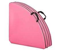 UIHECTA Tapis De Pole Dance, Tapis De Protection Rond Pliable, Coussin De SéCurité Antichute, avec Rembourrage en Mousse EPE Et Housse en PU, pour Maison, Salle Sport Et Yoga,Rose,150 * 10cm