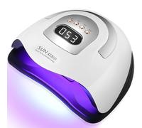 UIHOL Lampe UV LED Ongles Gel, 380W Professionnel Sèche Automatique machine, 81 Lumières Séchage Rapide, Grand LCD Ecran, 4 Minuteries 10s/30s/60s/99s pour Vernis Semi Permanent, pour Salon Maison