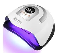 UIHOL Lampe UV Ongles Gel, 380W 81 LED Lumières Séchage Rapide, Professionnel Sèche Automatique machine, Grand LCD Ecran, 4 Minuteries 10s/30s/60s/99s pour Vernis Semi Permanent, pour Salon Maison