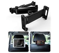 UIHOL Support Tablette Voiture, Porte Tablette pour Voiture Appui-tête Universel Auto Rotation 360° Taille Réglable 6-12 Pouces pour iPad 2/3/4 / Mini/Air, Samsung Galaxy Tab et Téléphone