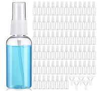 Uiifan Lot de 400 mini flacons vaporisateurs vides en plastique transparent de 28,3 g avec petits entonnoirs pour huiles essentielles, alcool, parfums