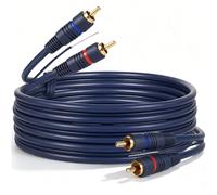 UIInosoo Câble RCA avec fil de terre, 1,8 m plaqué or 2RCA mâle vers 2RCA mâle, interconnexion stéréo pour platine, préamplificateur, tourne-disque, amplificateur