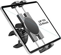 UIIUY-Support Tablette pour Vélo Spin, Support iPad pour Vélo Stationnaire, Tapis Roulant, Support Microphone, Porte Tablette pour iPad Pro 12.9, Air, Mini, Galaxy Tabs, iPhone (4.7¿-13"")