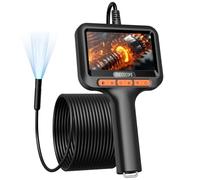 Uiivzey 20M Caméra Endoscopique avec Lumière, 1920p HD Camera d'inspection Canalisation avec Écran IPS 4,3 Pouces, Caméra d'inspection étanche IP67, 8mm Endoscope, Câble Semi-Rigide No App No WiFi