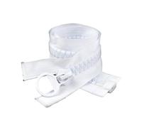 UIJIQX Lot de 2 fermetures éclair extra larges en résine 20# - 60 à 500 cm - Pour tente et doudoune - Accessoire de rechange (blanc, 200 CM_NO20)