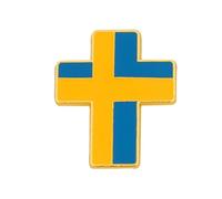 Uijokdef Broche drapeau de pays en alliage de zinc, 2,1 x 2,5 cm, décoration de poitrine, 0.8 Inches, Laiton, Pas de gemme