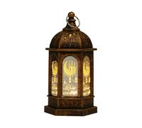 Uikdjgu 1 PCS Lanterne Eid Mubarak LED Ornaments Lanterne de Ramadan Veilleuse Décoration Maison Fête du Ramadan Cadeaux de Fête
