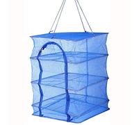 Uikdjgu 1 PièCes SéRies Pliable 4 Couches SéChage Rack pour LéGumes Poissons Plats Suspendus SéChage Filet Suspendu, Moyen Naturel pour SéCher Les Aliments