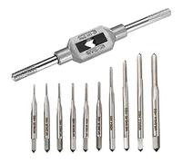 Uikdjgu 10 Pcs Micro-Taps Bit Petite Main Filetage Tarauds M1-M3.5 HSS Mini Bouchon Métrique Taraud Taraud Perceuse Outil de Taraudage