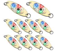 Uikdjgu 10 PièCes LED Leurres de PêChe CuillèRes de PêChe Clignotant sous- Bar FléTan Clignotant à la TraîNe LumièRe de PêChe en Baisse Profonde