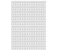 Uikdjgu 100 Pcs de PêChe Crochet Snap de PêChe Pivot Snap Ligne de Crochet Connecteur Carp de PêChe S'Attaquer L-16Mm