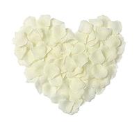 Uikdjgu 100 PièCes SéRies/Ensemble PéTales de Rose de Soie Artificielle PéTale de Fleur de Rose pour la FêTe de Mariage Maison HôTel DéCoration de la Saint-Valentin, Blanc
