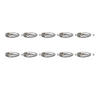Uikdjgu 10Pcs Bateau Guitare de Plaque de Prise D'Entree de 1/4 Pouce 6.35mm Chrome Argent pour Pieces de Guitare de Style