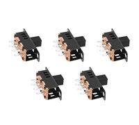 Uikdjgu 10Pcs Interrupteur A Glissiere de Haut Bouton A 6 Broches A 3 Position DPDT Panneau de 0.5A 50V DC