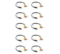 Uikdjgu 10pièces 2.5mm Mini AV Male A 3RCA M/F Cable Audio-Video Cable D'Adaptateur de Prise Stereo