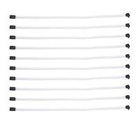 Uikdjgu 10pièces 50CM 3.0 III SATA3 Cable de Donnees A 7 Broches SSD A Angle Droit 6Gb / S Cordon de Donnees(Blanc)