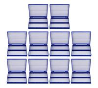 Uikdjgu 10X Bleu Royal Plastique Rectangle 100 Microslide Diapositive Microscope Boite