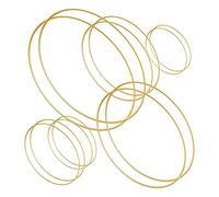 Uikdjgu 12 PièCes 6 Tailles ou Capteur de RêVes Anneaux en MéTal Cerceaux Floraux Couronne Macramé CréAtions Anneau pour Bricolage Artisanat