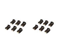 Uikdjgu 12PCS Boitier en Plastique Brun CR2032 Bouton Batterie Support de Prise de Batterie Bouton