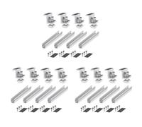 Uikdjgu 12x Support de de Panneau Solaire Rail de Panneau Photovoltaïque Module de Fixation de de Panneau Solaire avec Milieu pour Toit Trapézoïdal 35 mm