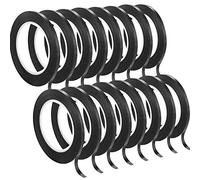 Uikdjgu 16 PpièCes Bandes de Cartes Graphiques pour Tableau Blanc, Bandes pour Tableaux EffaçAbles à Sec, Bandes Minces de Grillage Noir, Largeur de 3Mm, Noir Brillant