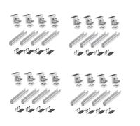 Uikdjgu 16X Support de de Panneau Solaire Rail de Panneau PhotovoltaïQue Module de Fixation de de Panneau Solaire avec Milieu pour Toit TrapéZoïDal 35 mm