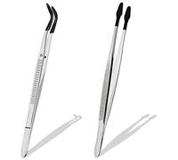 Uikdjgu 2 PièCes SéRies de Pince à éPiler à Pointe en Caoutchouc pour Laboratoire Pince à éPiler de Passe-Temps Industriel Pince à Timbre BoîTe en Plastique 15 Cm