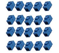 Uikdjgu 20 Pièces Connecteur RJ45 Jack Cat6 Extension Coupler Ethernet Network LAN Cat 6 Prises de Coupleur Adaptateur D'Extension, Bleu