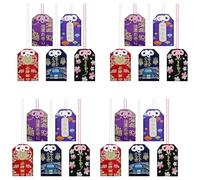 Uikdjgu 20 PièCes Japonais Omamori Sachet Chanceux Amulet Charmes pour la Santé/ÉDucation/Amour/SuccèS/SéCurité RoutièRe, 5 Styles
